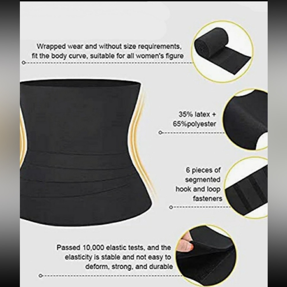 Snatch Me Up Wrap Bandage | Adjust your Waist Tummy Trimmer Sweat Wraps. NWT